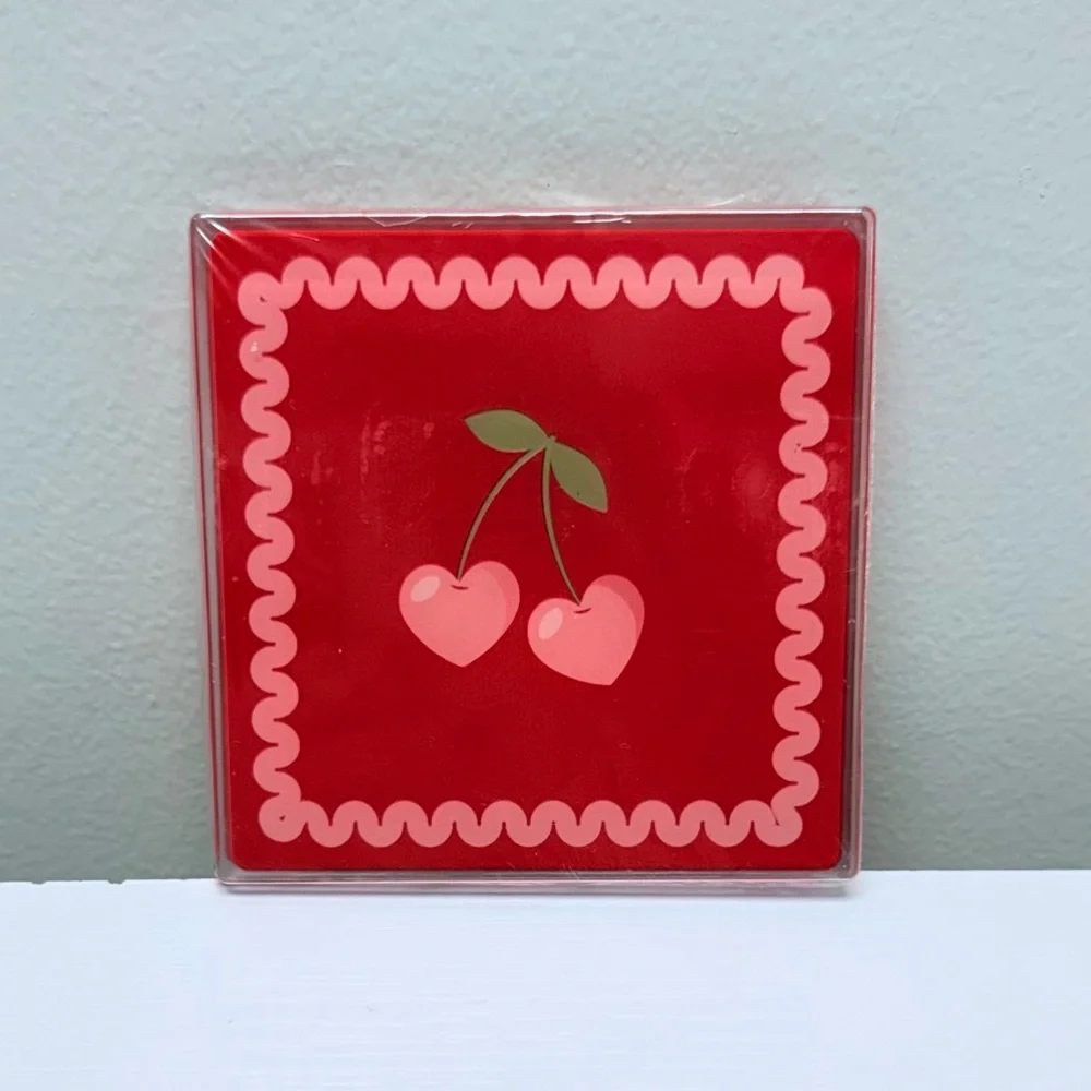 New Target Bullseye Playground 2 Sets of Red Cherry Coasters, 4 in each set